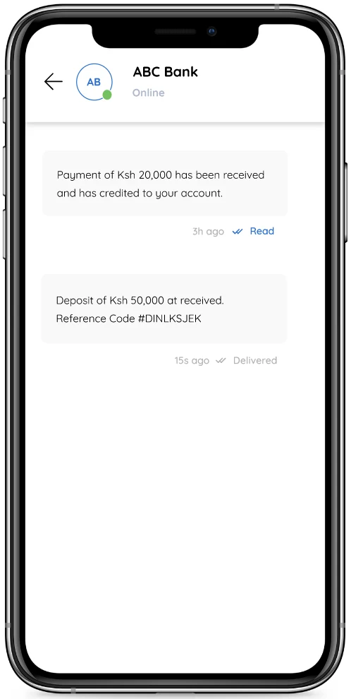 Chat with customers on mobile with Bank